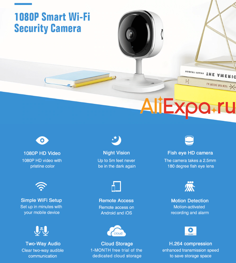 WiFi камера видеонаблюдения для дома с удаленным доступом SANNCE купить на Алиэкспресс
